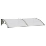 vidaXL Auvent de porte Gris 150x75 cm Polycarbonate