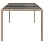 vidaXL Table de Jardin Beige 250 x 100 x 75 cm polyrotin