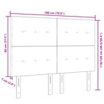vidaXL Headboard LED Bleu 90 cm Tissu