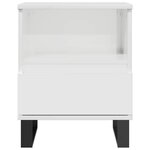 vidaXL Tables de chevet 2 Pièces blanc brillant 40x35x50 cm