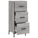vidaXL Buffet Sonoma gris 34 5x34x90 cm Bois d'ingénierie