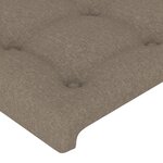 vidaXL Tête de lit avec oreilles Taupe 103x23x118/128 cm Tissu