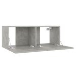 vidaXL Meuble TV Gris béton 80x30x30 cm Bois d’ingénierie