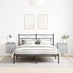 vidaXL Tables de chevet murales 2 Pièces gris béton 38x34x40 cm