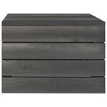 vidaXL Salon de jardin palette 2 Pièces Bois de pin massif Gris foncé