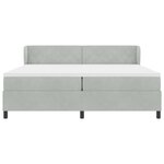 vidaXL Lit à ressorts avec matelas Gris clair 200 x 200 cm Velours