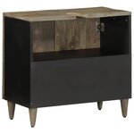vidaXL Armoire lavabo de salle de bain bois massif de manguier