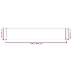 vidaXL Auvent latéral rétractable de patio 117x600 cm Noir