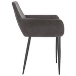 Vidaxl chaises à manger lot de 4 gris foncé velours