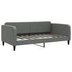 vidaXL Lit de jour gris foncé 100x190 cm tissu