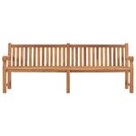 vidaXL Banc de jardin 228 cm bois de teck solide