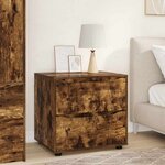 vidaXL Armoire de rangement Chêne fumé 60 x 48 x 57 cm