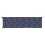 vidaXL Coussins de banc de jardin lot de 2 bleu marine 200x50x7 cm