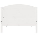 vidaXL Cadre de lit sans matelas blanc 90x190 cm bois de pin massif