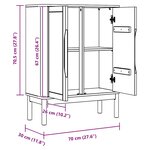 vidaXL Buffet FLORO Cire marron 70 x 30 x 70 5 cm Bois de Pin Massif