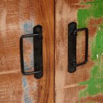 vidaXL Highboard avec portes Marron Bois Recyclé Massif et Métal