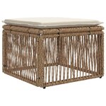 vidaXL Ensemble de canapé de jardin 8 Pièces Beige polyrotin