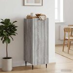 vidaXL Buffet Sonoma gris 34 5 x 33 x 92 cm Bois d'ingénierie