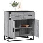 vidaXL Buffet sonoma gris 68x35x76 cm bois d'ingénierie