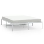 vidaXL Cadre de lit métal sans matelas blanc 140x200 cm