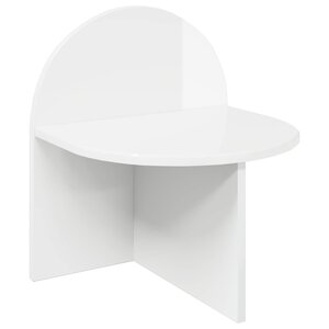 vidaXL Table de chevet Blanc brillant 40 x 35 5 x 45 5 cm