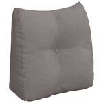 vidaXL Coussin de Dos Taupe 45 x 24 x 50 cm tissu