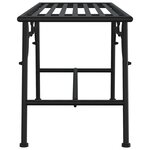 vidaXL Banc tour d'arbre 110 cm Noir Acier