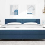 vidaXL Tête de lit avec tête de lit Bleu 180 cm Cuir synthétique