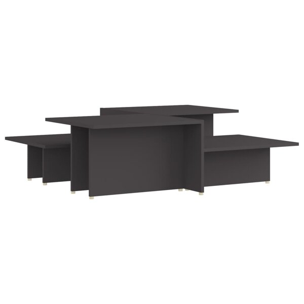 vidaXL Tables basses 2 Pièces Gris 111 5x50x33 cm Bois d'ingénierie