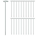 vidaXL Piquets pour plantes de jardin 20 Pièces vert foncé 40 cm acier