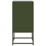 vidaXL Table de chevet vert olive 36x39x78 cm acier