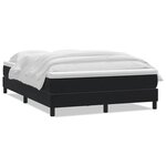 vidaXL Sommier à lattes de lit avec matelas noir 140x210 cm velours