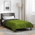 vidaXL Duvet complet toute l'année Vert et Anthracite 220 x 155 cm