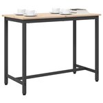 vidaXL table Naturel 100 x 50 x 77 cm Bois d'ingénierie et acier