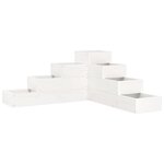 vidaXL Jardinière 4 niveaux 80 5x79x36 cm blanc bois de pin massif