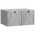 vidaXL Meuble TV mural Sonoma gris 59 5 x 41 x 30 cm Bois d'ingénierie