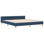 vidaXL Cadre de lit avec tête de lit Bleu 180 x 200 cm tissu