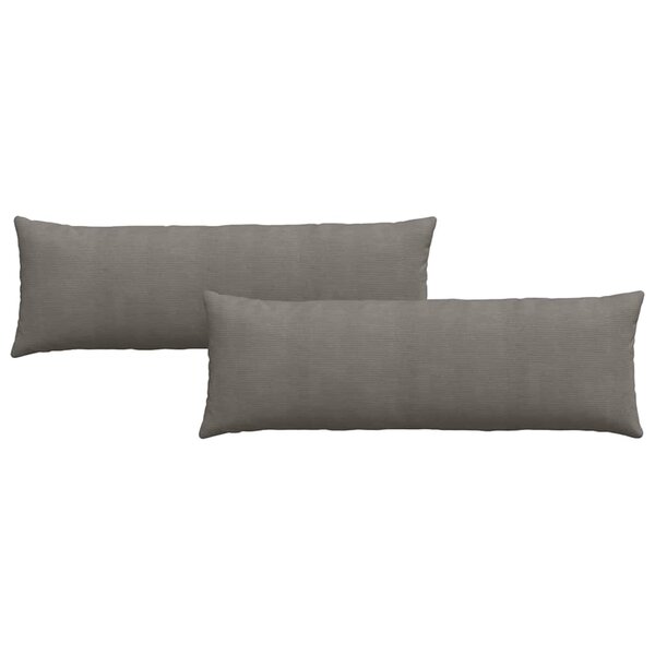 vidaXL Coussins de canapé 2 Pièces Gris clair 120 x 40 cm