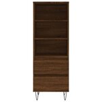 vidaXL Buffet haut Chêne marron 40x36x110 cm Bois d'ingénierie