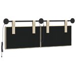 vidaXL Tête de lit suspendue Avec lumière LED Crème Tissu