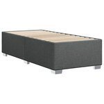 vidaXL Sommier à lattes de lit avec matelas Gris foncé 100x200cm Tissu