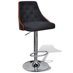 vidaXL Tabourets de bar lot de 2 bois courbé et tissu