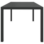 vidaXL Table de jardin Noir 185 x 90 x 74 cm Aluminium et WPC