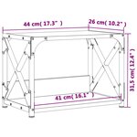 vidaXL Support d'imprimante à 2 niveaux chêne sonoma 44x26x31 5 cm