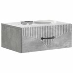 vidaXL Cabinet de chevet mural Gris béton 49 x 34 5 x 20 cm