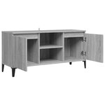vidaXL Meuble TV avec pieds en métal Sonoma gris 103 5x35x50 cm