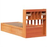 vidaXL Cadre de lit sans matelas cire marron 75x190 cm bois pin massif