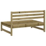 vidaXL Canapés centraux de jardin 2 Pièces 120x80 cm bois de pin imprégné