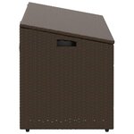 vidaXL Boîte de rangement de jardin marron 110x50x58 cm résine tressée