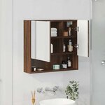 vidaXL Armoire Miroir Chêne marron 59 x 17 x 55 cm Bois d'ingénierie